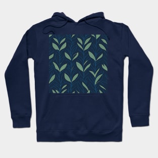 green leaves pattern modern. Hoodie